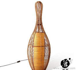 藤艺编织，光影诗篇 葫芦型304落地灯点亮时尚中式家居